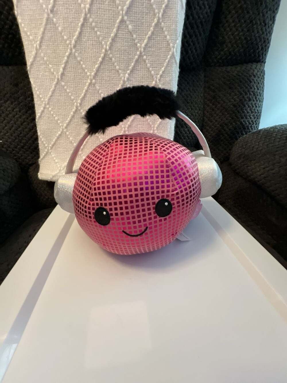 Iscream Disco Ball Mini Plush Character Pink Sequin